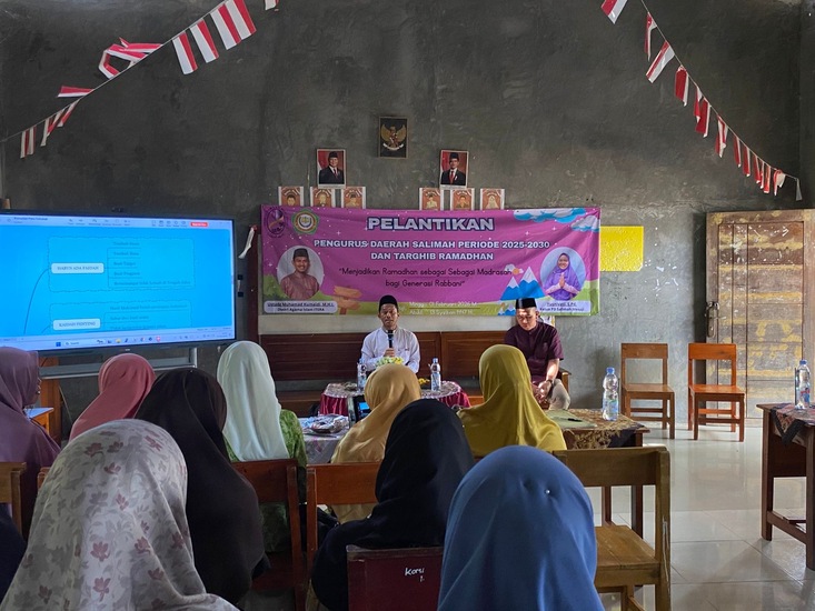 Salimah Mesuji Gelar Pelantikan, Tarhib Ramadan Diisi Tausiyah Muhammad Khumaidi