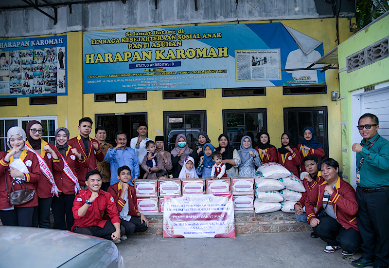  Universitas Teknokrat Indonesia Salurkan Zakat Mal ke Panti Asuhan Harapan Karomah