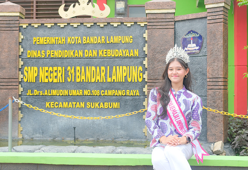  Inspiratif, Putri Karya Remaja Lampung Kesya Safwana Berbagi Ilmu Public Speaking di SMPN 31 Bandar Lampung