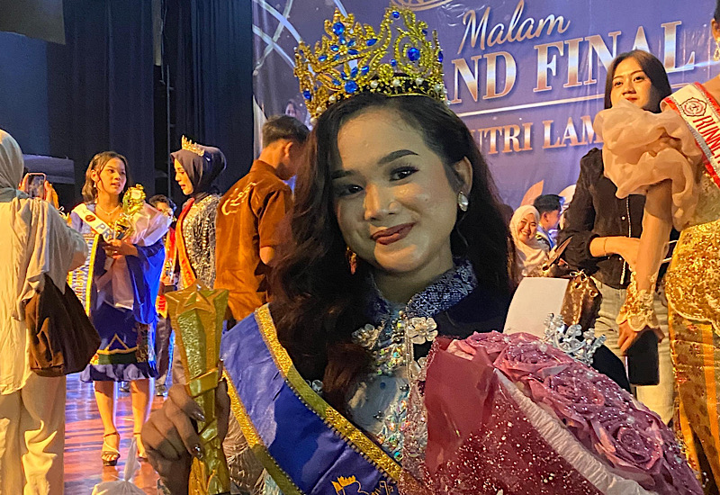  Nayla Dela Azzahra Mahasiswi Universitas Teknokrat Indonesia Juara I Pemilihan Putra Putri Lampung 2026