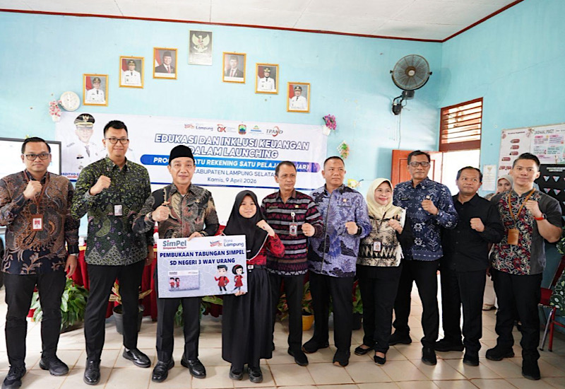  Tanamkan Budaya Menabung, OJK & Pemkab Lampung Selatan Luncurkan Program Satu Rekening Satu Pelajar