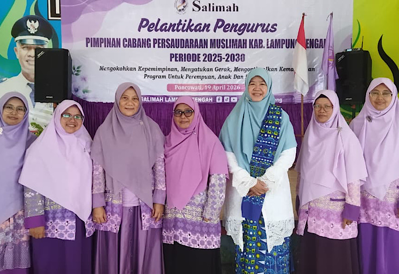  Pengurus Cabang dan Ranting Salimah se-Lampung Tengah Dikukuhkan