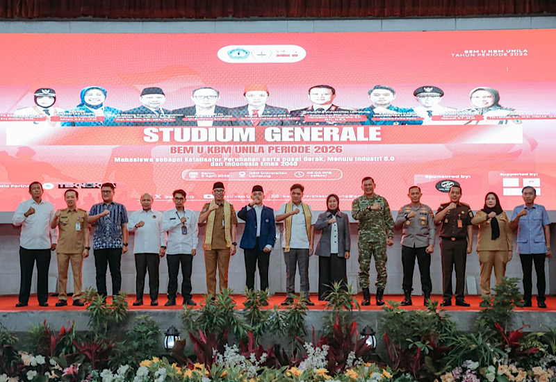  Ketua DPRD Lampung Ahmad Giri Akbar Hadiri Stadium Generale dan Pelantikan BEM Unila, Dorong Mahasiswa Jadi Katalisator Perubahan