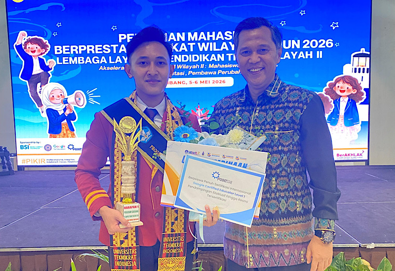  Mahasiswa Universitas Teknokrat Indonesia Devan Ahmad Pramudia Juara Pilmapres LLDikti Wilayah II 2026, Siap ke Seleksi Nasional
