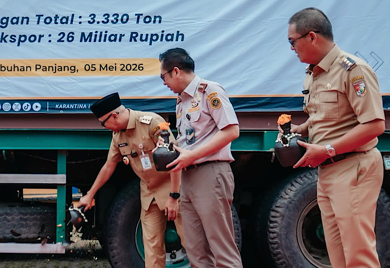 Lampung Ekspor Perdana 3.300 Ton Tepung Tapioka ke Tiongkok Senilai Rp26 Miliar