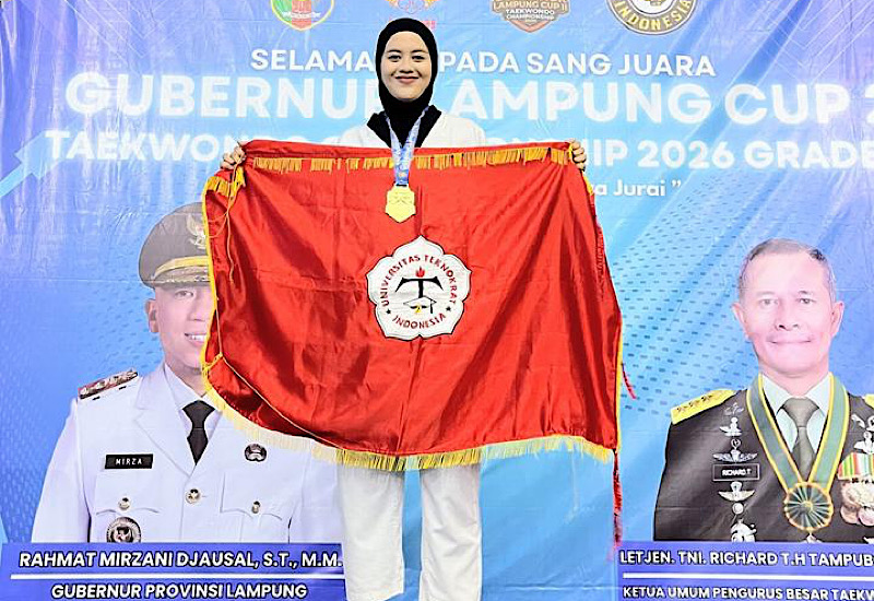 Bangga! Nayla Ajeng Mahasiswi Universitas Teknokrat Indonesia Juara I Kejurnas Taekwondo Gubernur Lampung Cup 2026