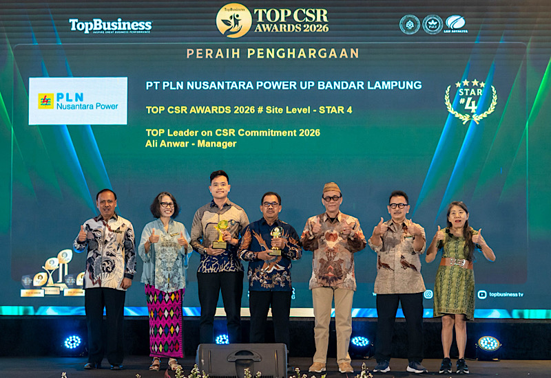  PLN Nusantara Power UP Bandar Lampung Raih Dua Penghargaan TOP CSR Awards 2026