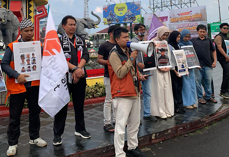  Rumah Zakat Lampung Turut Hadir Aksi Simpatik di Tugu Adipura, Tuntut Keselamatan Aktivis Kemanusiaan Global Sumud Flotilla