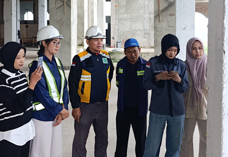  Uji Ketahanan Beton Masa Depan, Mahasiswa Teknik Sipil Universitas Teknokrat Indonesia Gelar Kuliah Lapangan di Masjid Al-Hijrah