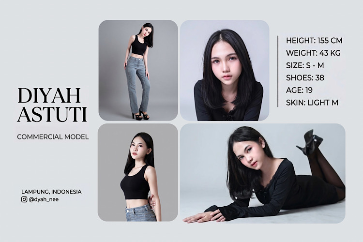  Profil Diyah Astuti, Model Lampung yang Sukses Bikin Compcard Baru untuk Dilirik Brand Besar