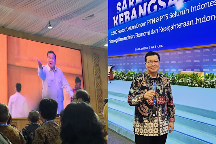  Rektor Universitas Teknokrat Indonesia Nasrullah Yusuf Hadiri Sarasehan Kebangsaan 2026 Dibuka Presiden Prabowo Subianto