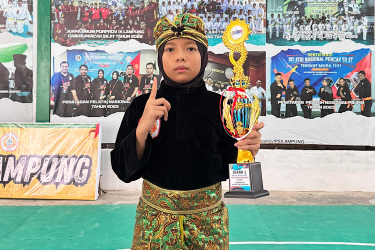 Siswi SDIT Permata Bunda 3 Raih Juara 1 O2SN Pencak Silat Tingkat Provinsi Lampung, Melaju ke Nasional