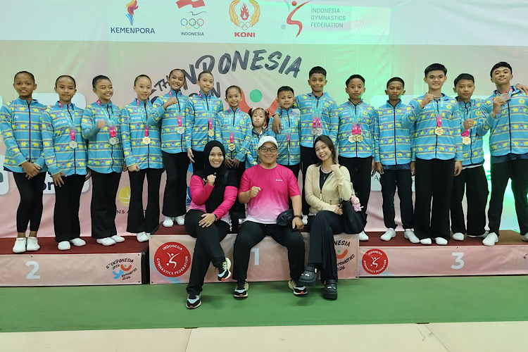 Atlet Lampung Borong 12 Medali Kejuaraan Aerobic Gymnastics Indonesia Open 2026
