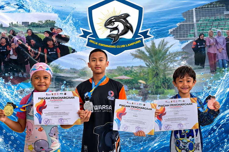 Orca Swimming Club Borong 65 Medali Kejuaraan Renang Piala Kemenpora RI 2026, 10 Keping di Antaranya Emas