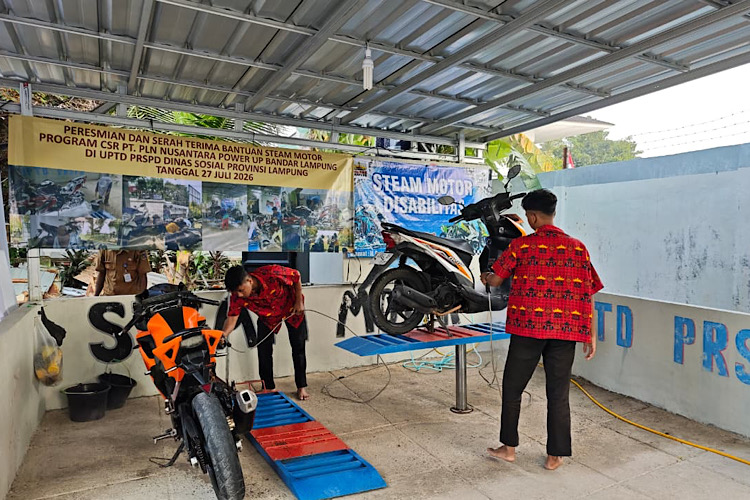  Semarak Kemerdekaan RI, PT PLN Nusantara Power UP Bandar Lampung Resmikan Fasilitas Steam Motor untuk Dukung Kemandirian Penyandang Disabilitas