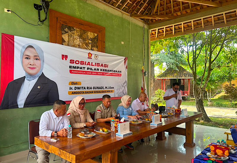  Dwita Ria Tekankan Ketahanan Pangan dalam Sosialisasi 4 Pilar di Tulang Bawang Barat