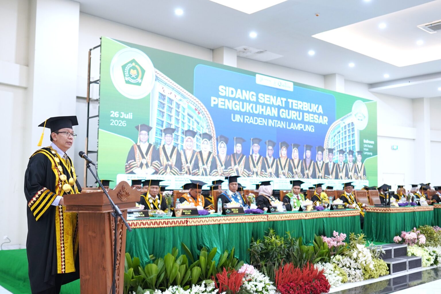  16 Guru Besar UIN Raden Intan Lampung Dikukuhkan