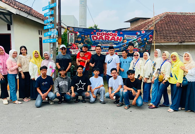  HUT Ke-81 RI: Karang Taruna Dusun Induk Pemanggilan Donor Darah, Wahrul Fauzi Kasih Dua Jempol