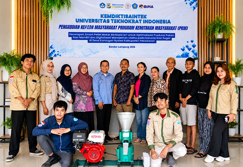 Universitas Teknokrat Indonesia Implementasikan Smart Pellet Maker Berbasis IoT, Tingkatkan Kemandirian Pembudidaya Ikan di Pesawaran