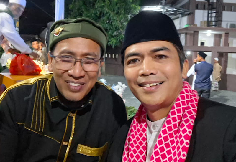  Maulid Nabi Muhammad saw di Masjid Nurul Hidayah Gedongair, Muhammad Suhada Silaturahmi Pentolan Grup Nasyid Snada Agus Idwar