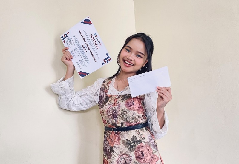  Raih Juara I Lomba Karaoke Francetival 2026, Amra Callista Buktikan Usaha Tak Mengkhianati Hasil