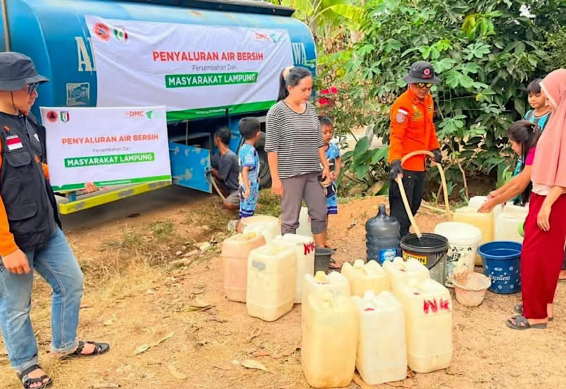 Dompet Dhuafa Lampung Distribusikan Air Bersih 19 Ribu Liter di Pringsewu