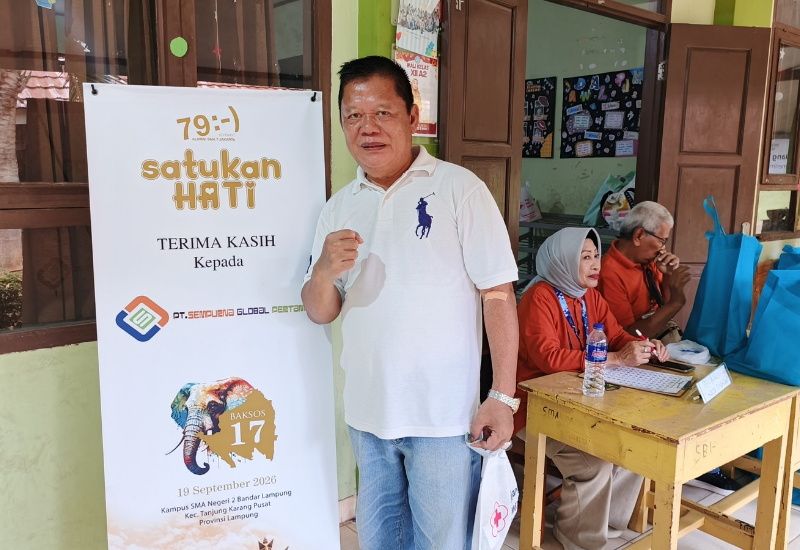  Baksos Kesehatan Sevenist di SMAN 2 Bandar Lampung, Donor Darah Bantu Sesama
